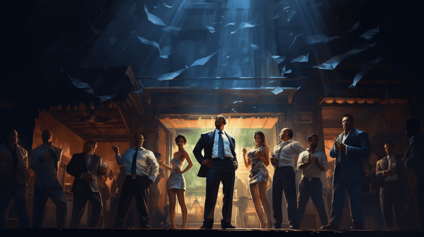 Hollyaurora an image depicting a group of men in a classy dimly 4735947e d397 41c8 a8e2 7a8457fb2baf