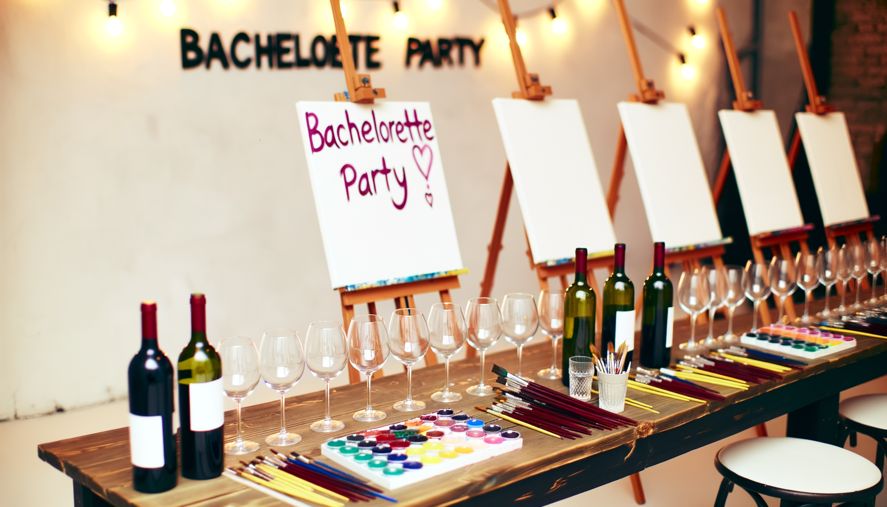 Wine and paint party theme for a bachelorette party 0001 blog hb strippers